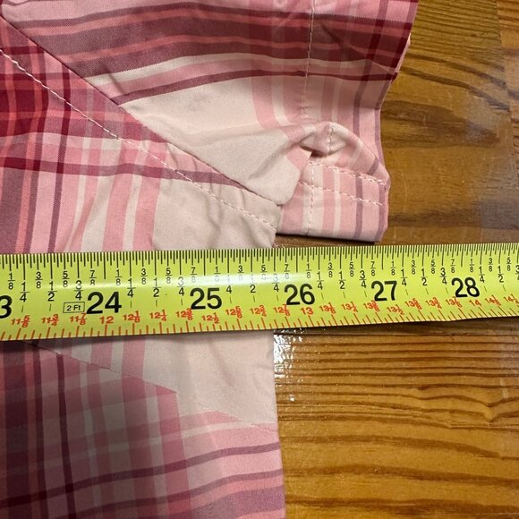 Eddie Bauer‎ Women's Short Sleeve Adventure Top Size XXL Pink Plaid - Picture 6 of 8